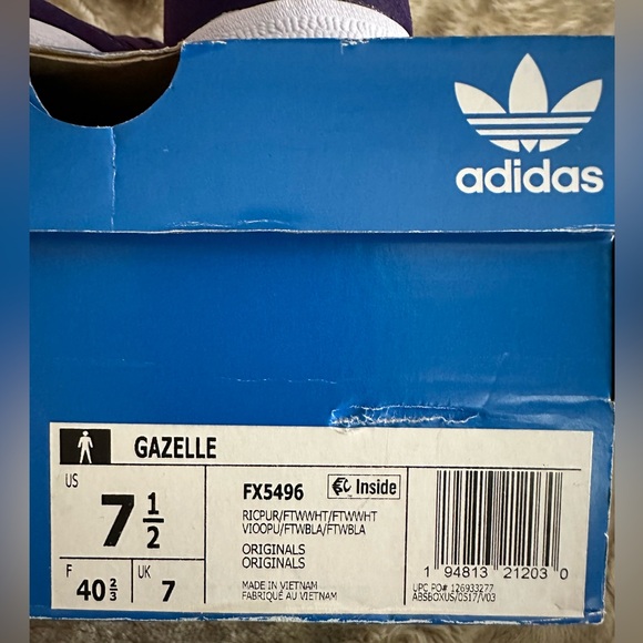 Adidas Gazelle 'Rich Purple' FX5496 - Picture 9 of 9